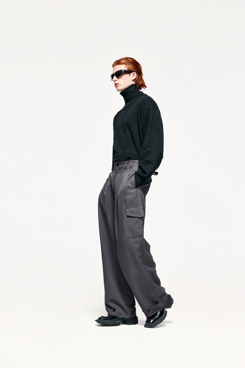 Double Pleated Outdoor Suit Trousers