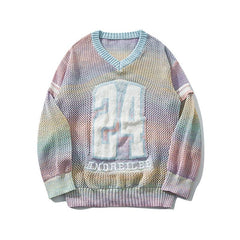 Gradient Colored Knitted 24 Sweater
