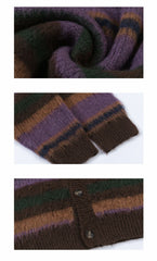 Striped Knitted Rainbow Cardigan