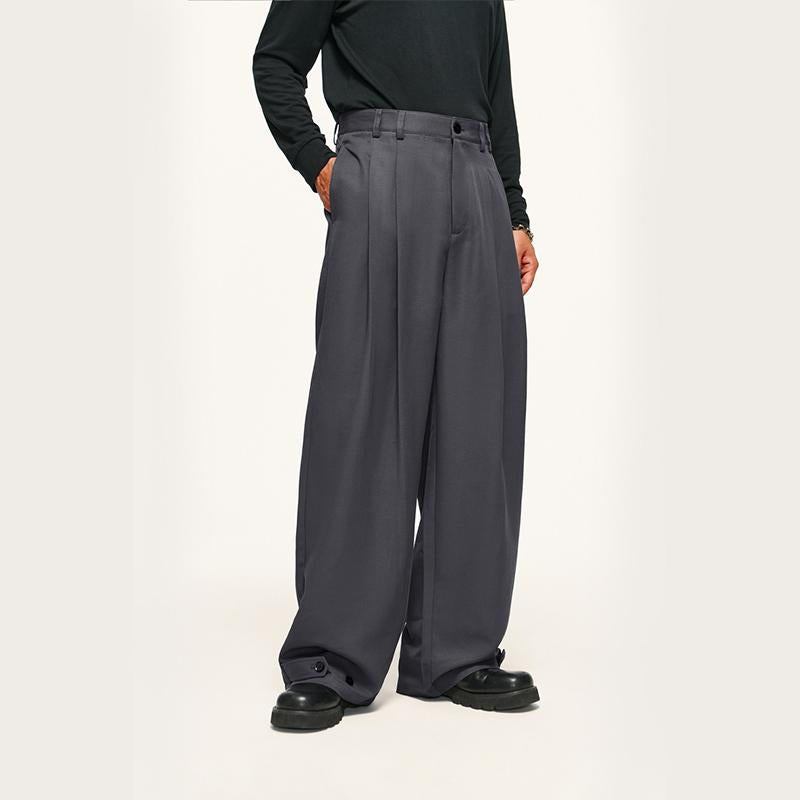 Double Pleated Outdoor Suit Trousers