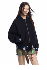 Unisex Zipper Bomber Jacket