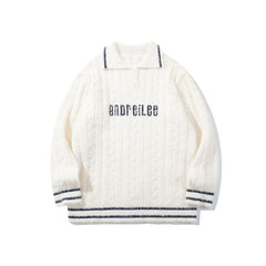 Knitted Polo Heavy Sweater