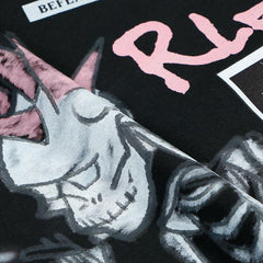 Spikey Skeleton Print T-Shirt