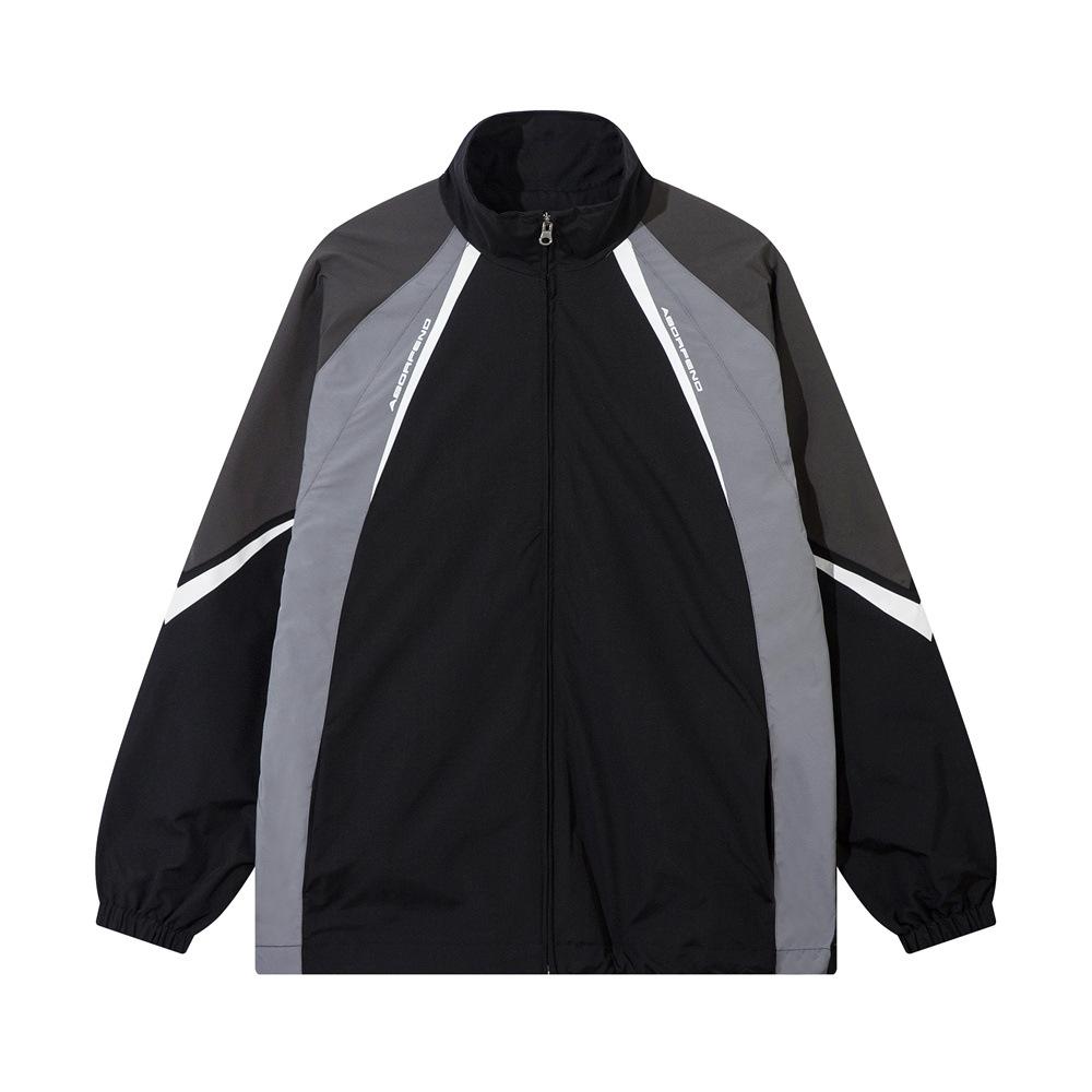 Contrast Collar Outdoor Sports Loose Jacket