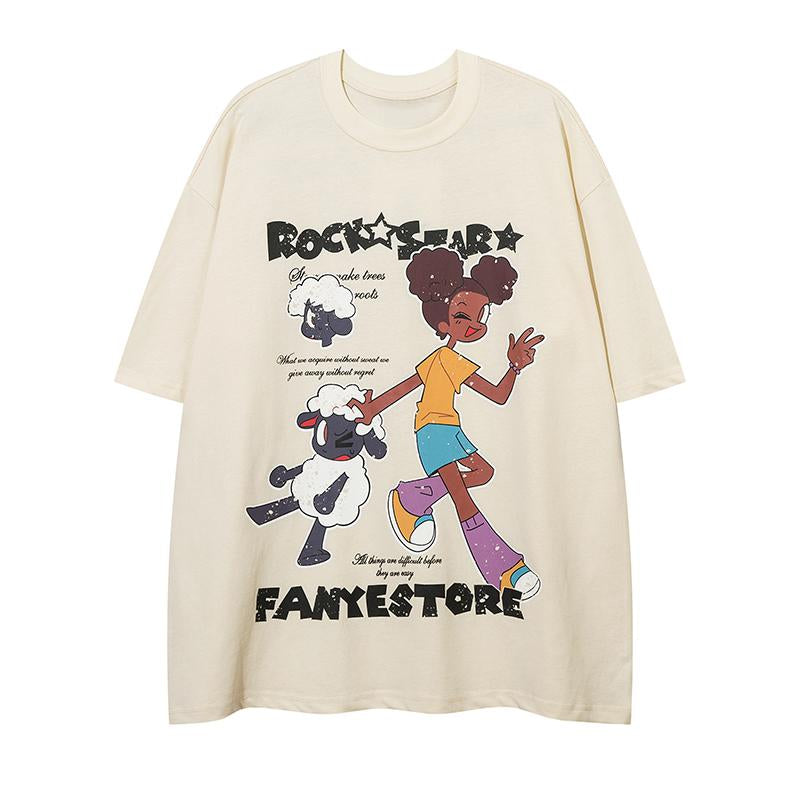 Sheep And Shepherd Girl T-Shirt