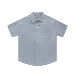 Plain Oversized Short Sleeve Shirt