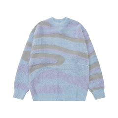 Oversized Camouflage Striped Sweater