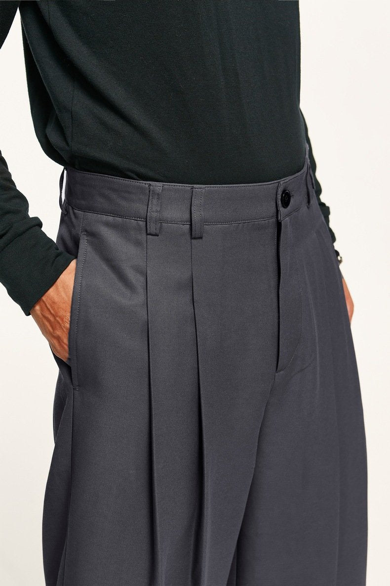 Double Pleated Outdoor Suit Trousers