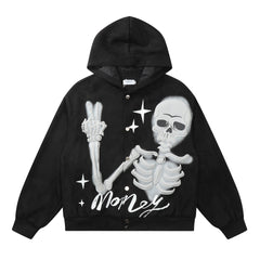 Peace Sign Skull Hoodie
