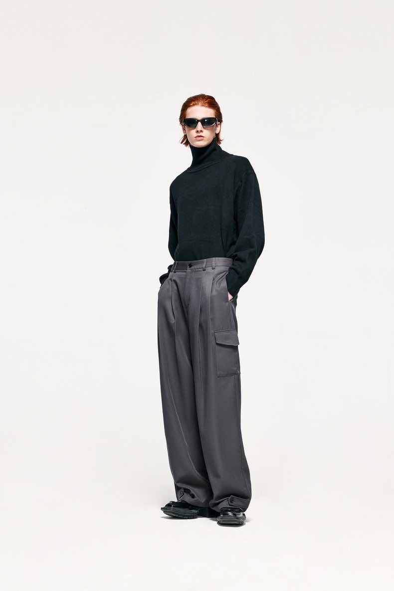 Double Pleated Outdoor Suit Trousers