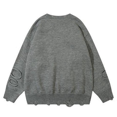 Knitted Face Loose Sweater