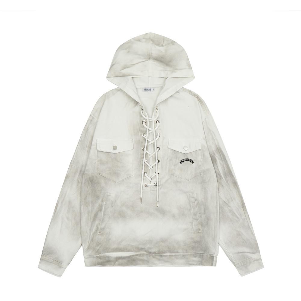 Half-Denim Washed Hoodie