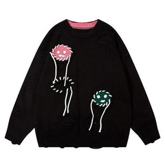 Knitted Face Loose Sweater