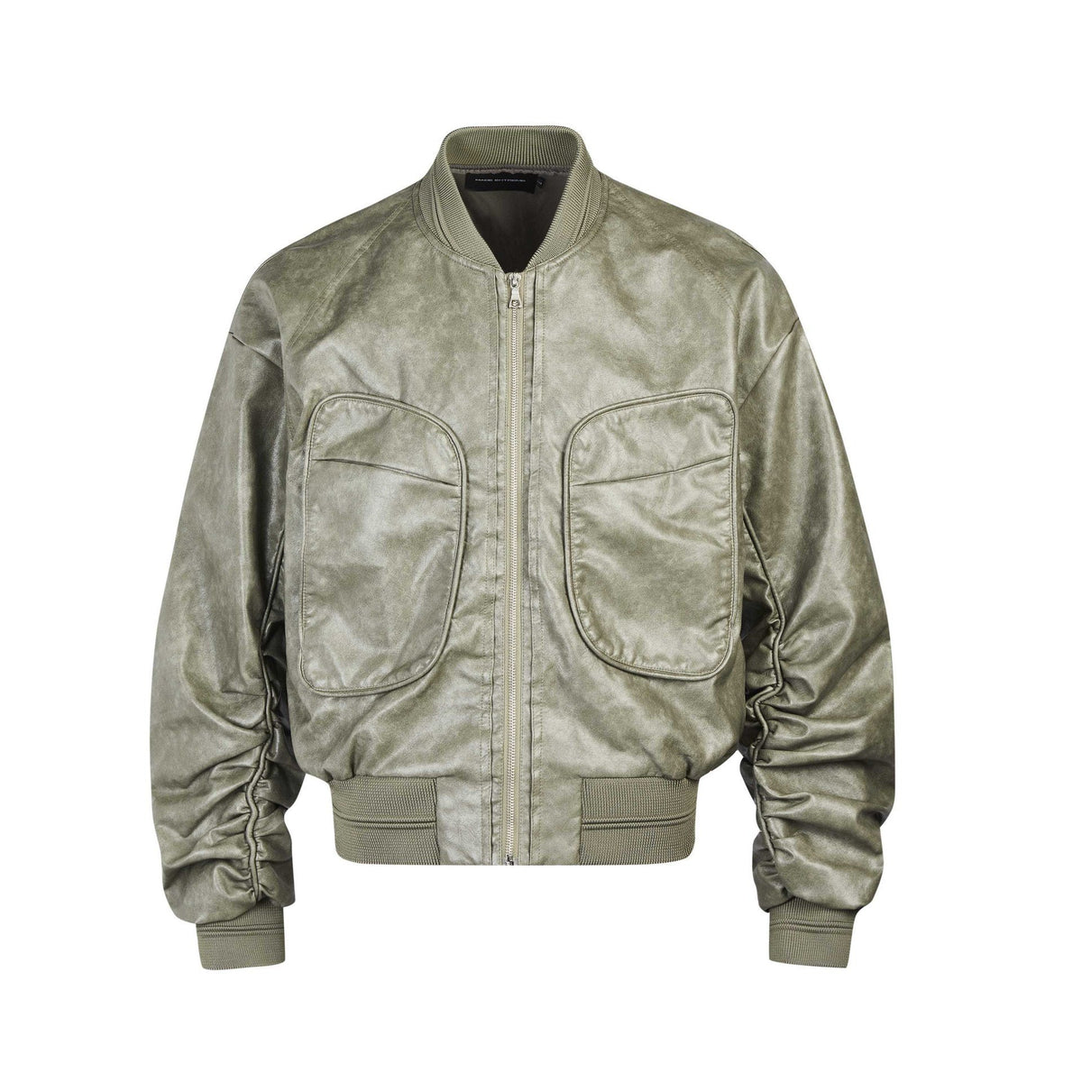 Large Pockted Winter Leather Jacket