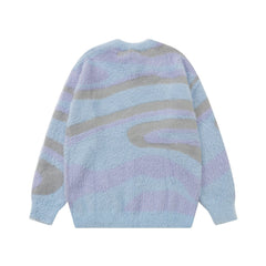 Oversized Camouflage Striped Sweater