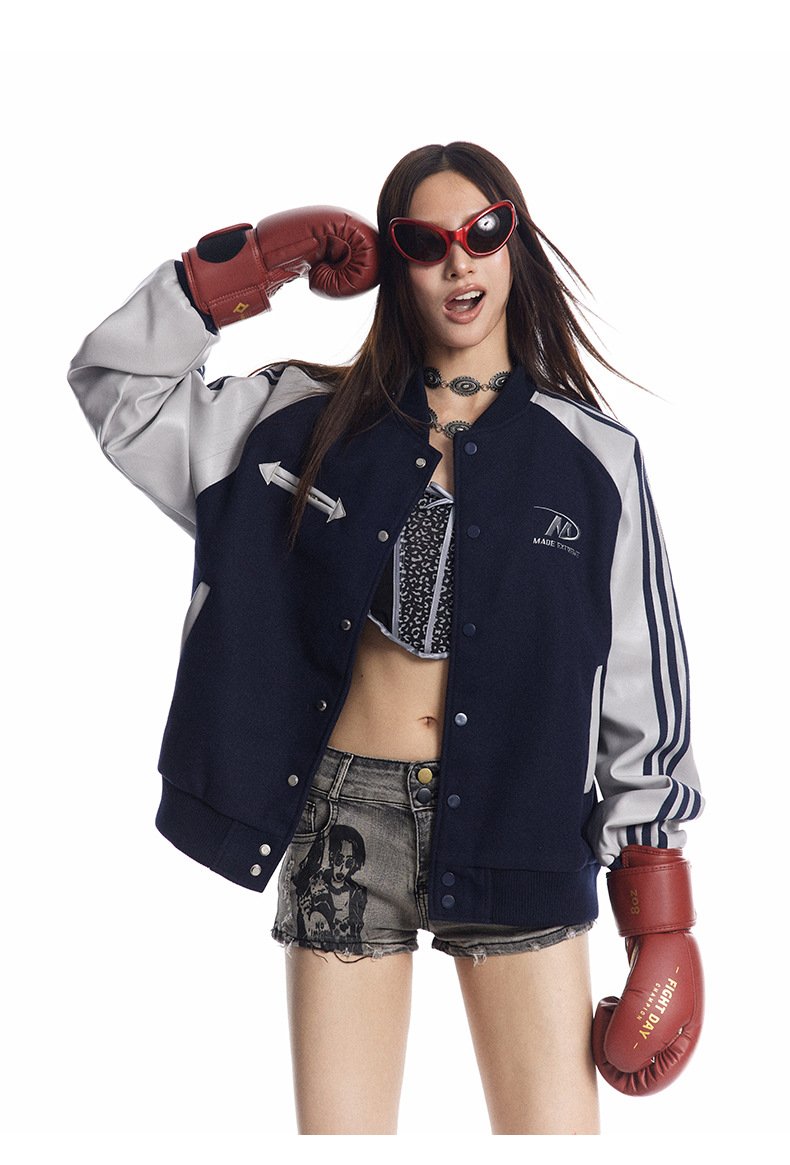 Retro Block Baseball Jacket