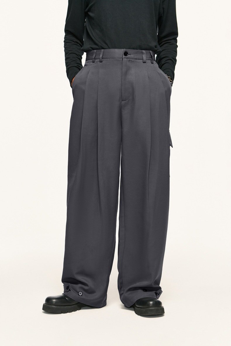 Double Pleated Outdoor Suit Trousers