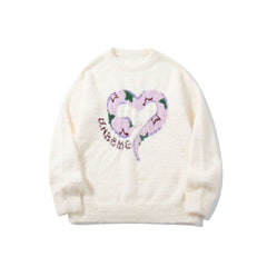 Snake-Shaped Love Crewneck Sweater
