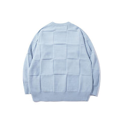 Kawaii Strawberry Plaid Knit Sweater