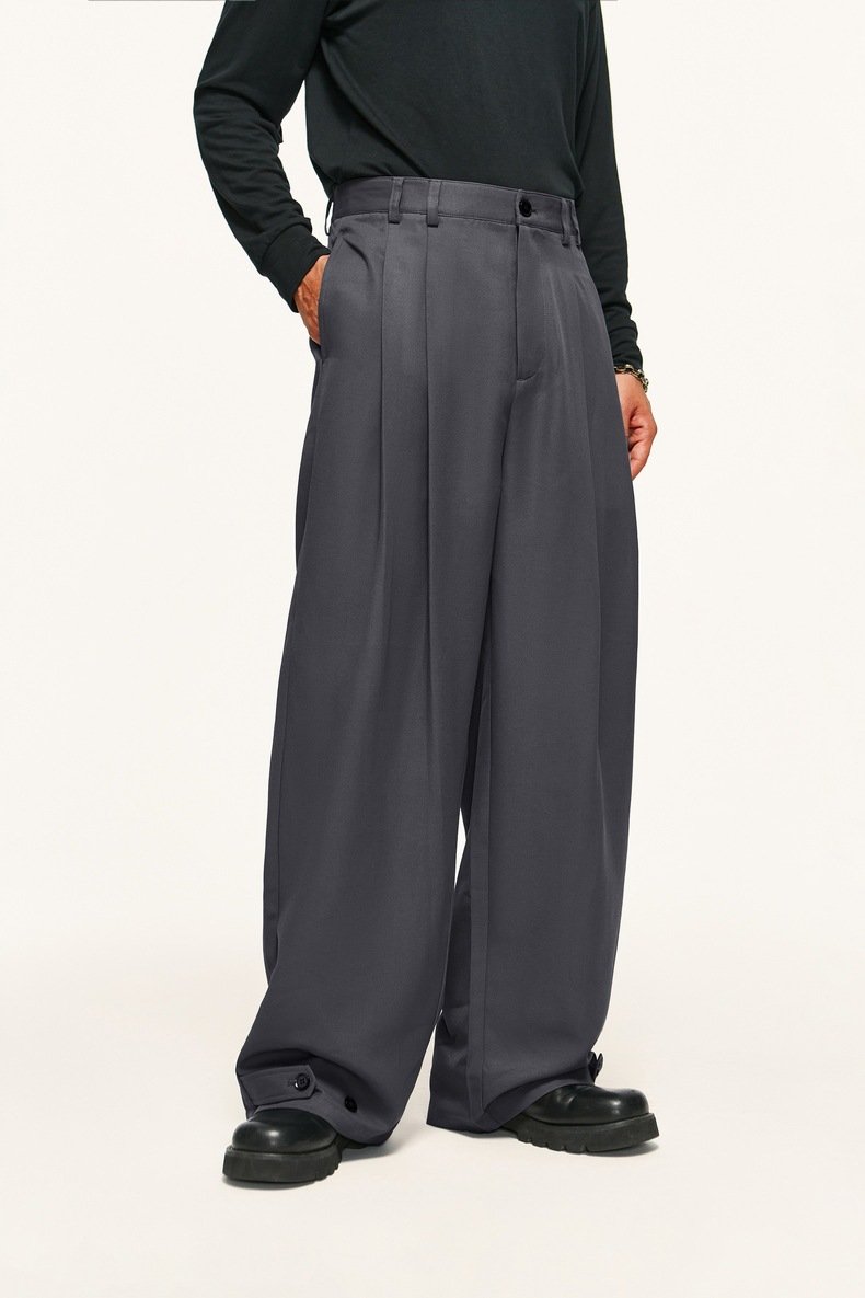 Double Pleated Outdoor Suit Trousers