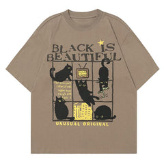 Black Cat Oversize T-Shirt