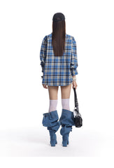 Carohat Blue Striped Shacket