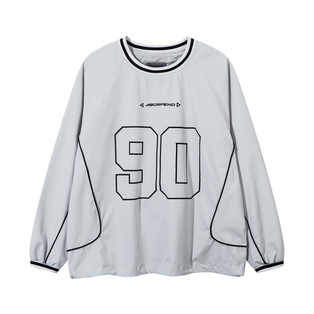 Inlaid Basketball Stitch Crewneck Sweater