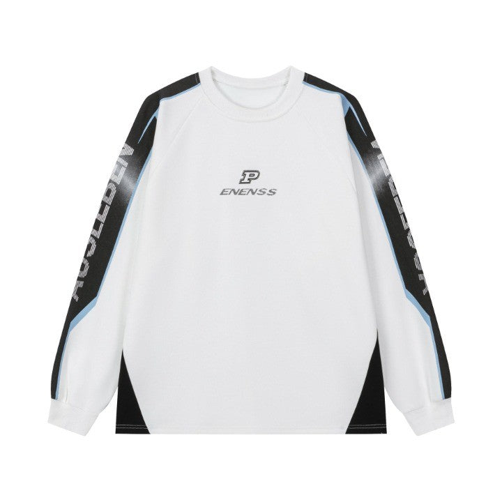 Racing Style Retro Loose Sweater