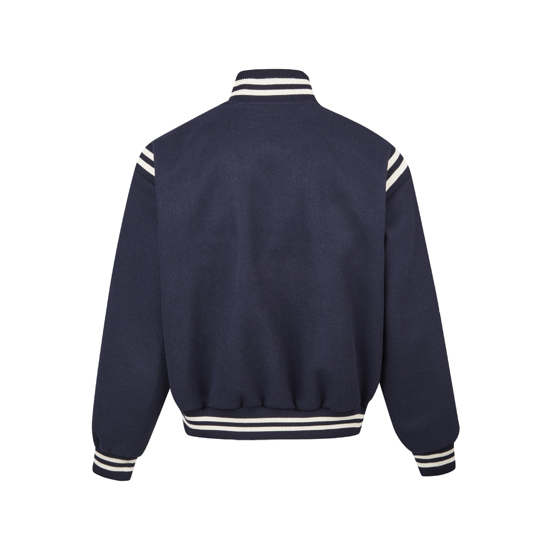 Badge Letter Striped Oversize Jacket