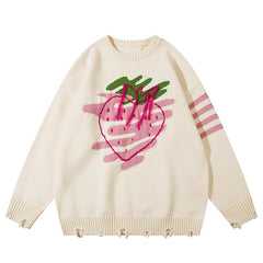 Yummy Strawberry Knitted Sweater