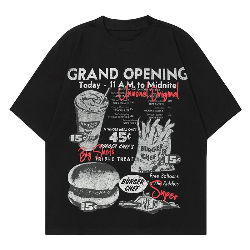Grand Opening  Loose Cotton T-Shirt