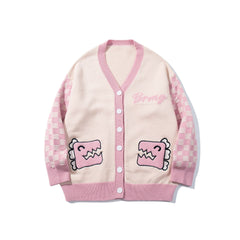 Lazy Dragon Chessboard Cardigan