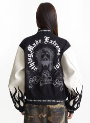 Y2k Inferno Rebel Varsity Jacket