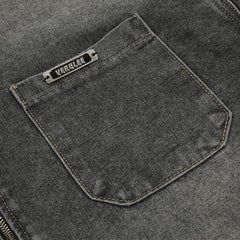 Three Bar Stitching Denim Jacket