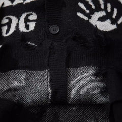Spooky Signs Knitted Cardigan Sweater