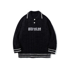 Knitted Polo Heavy Sweater