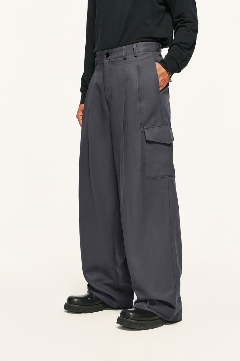 Double Pleated Outdoor Suit Trousers