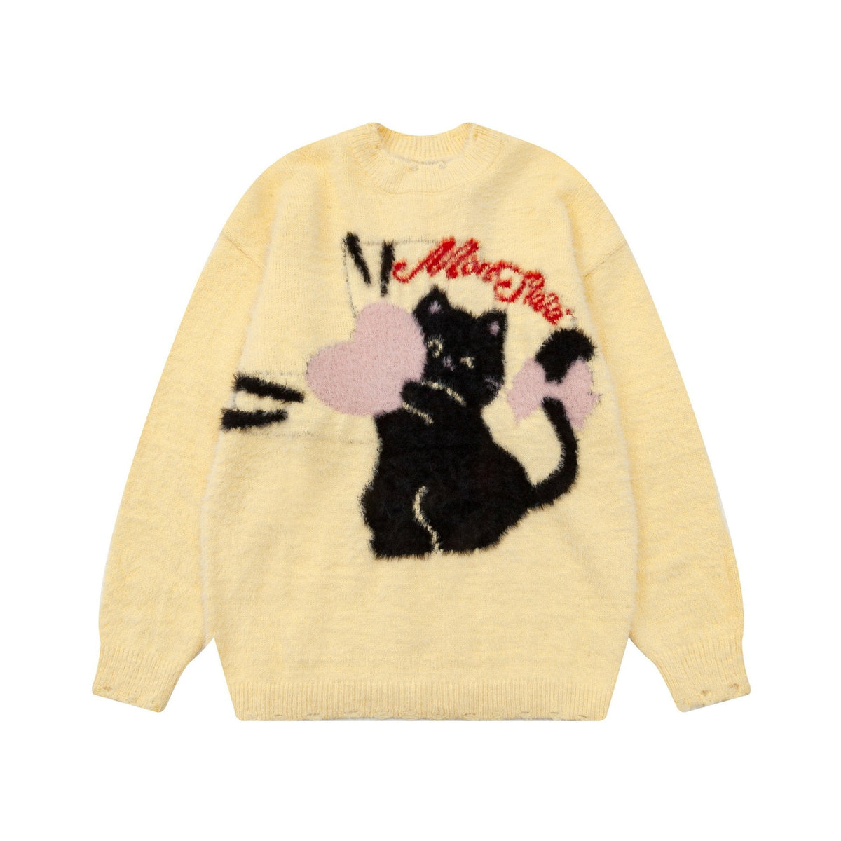 Knitted Heart Cat Sweater