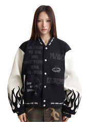 Y2k Inferno Rebel Varsity Jacket