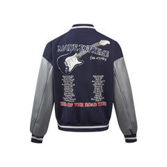 Rock n Roll Leather Baseball Jacket