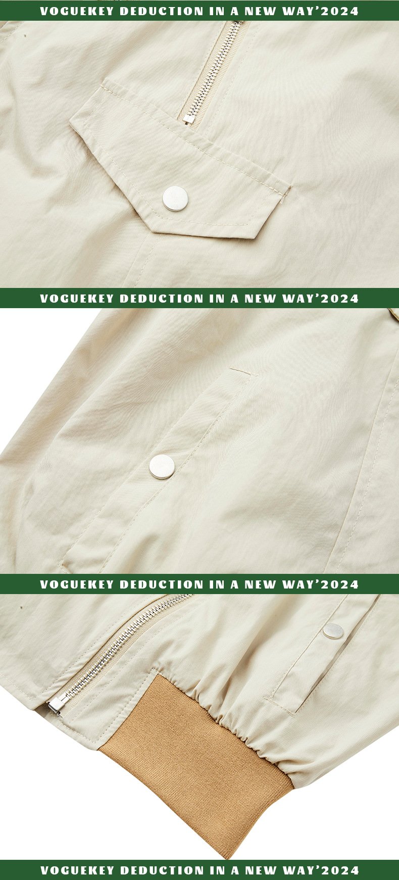 American Retro Slant Zipper Tooling Jacket