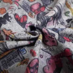 Graffiti Glow Oversized College Hoodie