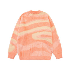 Oversized Camouflage Striped Sweater