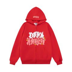 Floral Letter Printed Hoodie