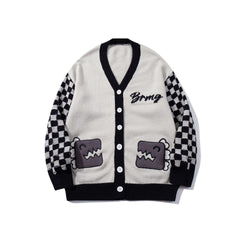Lazy Dragon Chessboard Cardigan
