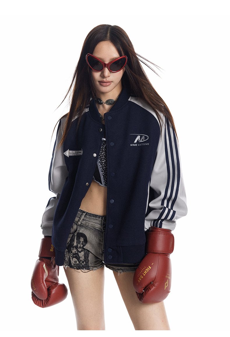 Retro Block Baseball Jacket