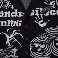Spooky Signs Knitted Cardigan Sweater