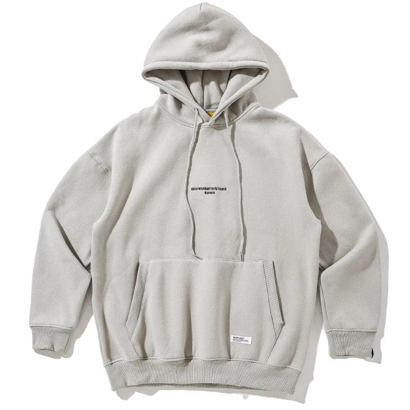 "KEEP WARM" Washed Hoodie