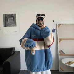 Korean Style Fleece Hoodie