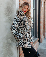 Ladies Night Pocketed Faux Fur Coat